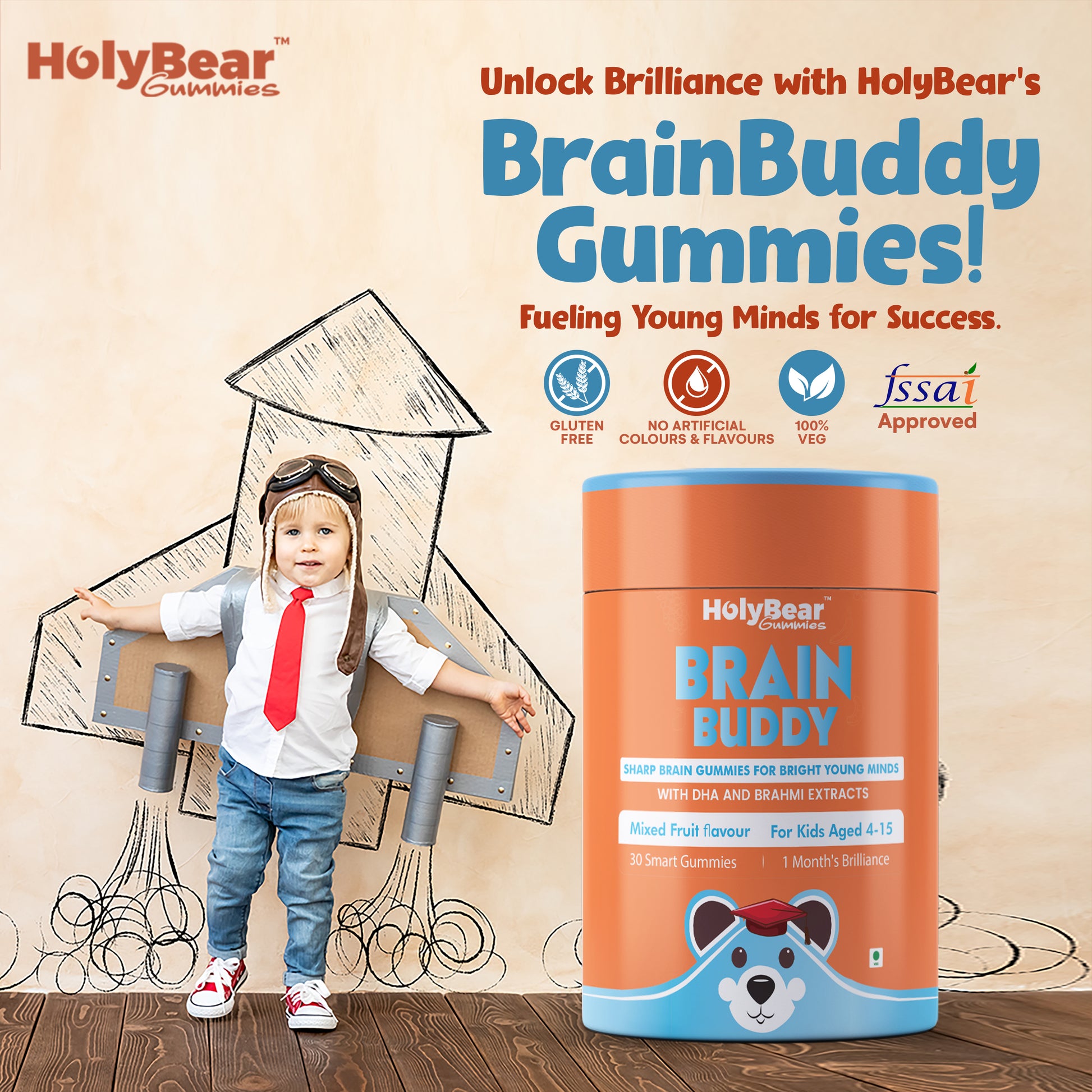 HolyBear Gummies Gluten Free, Fssai Approved